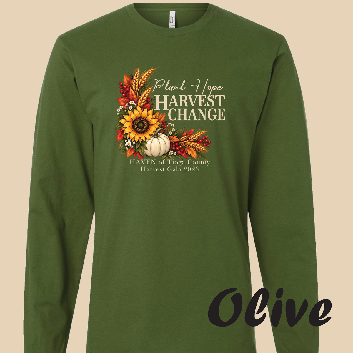 Plant Hope Harvest Change Front Only Long Sleeve