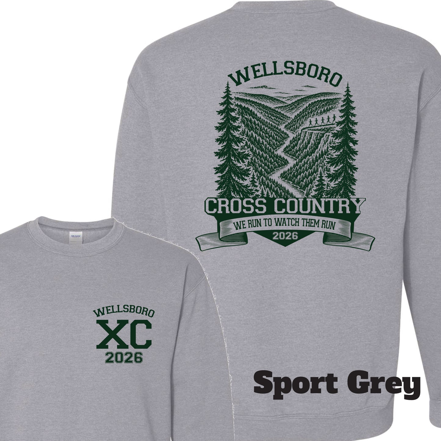 Wellsboro Cross Country Canyon Crewneck Sweatshirt