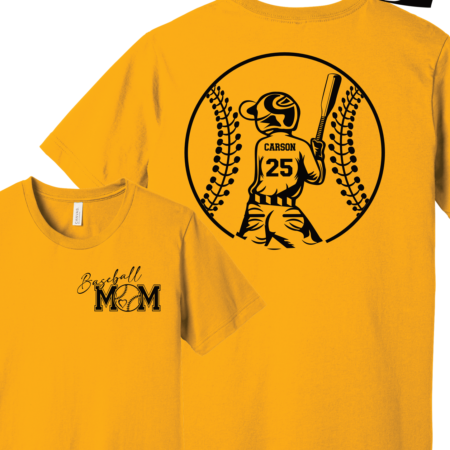 Personalized Baseball Mom, Baseball Dad Shirt