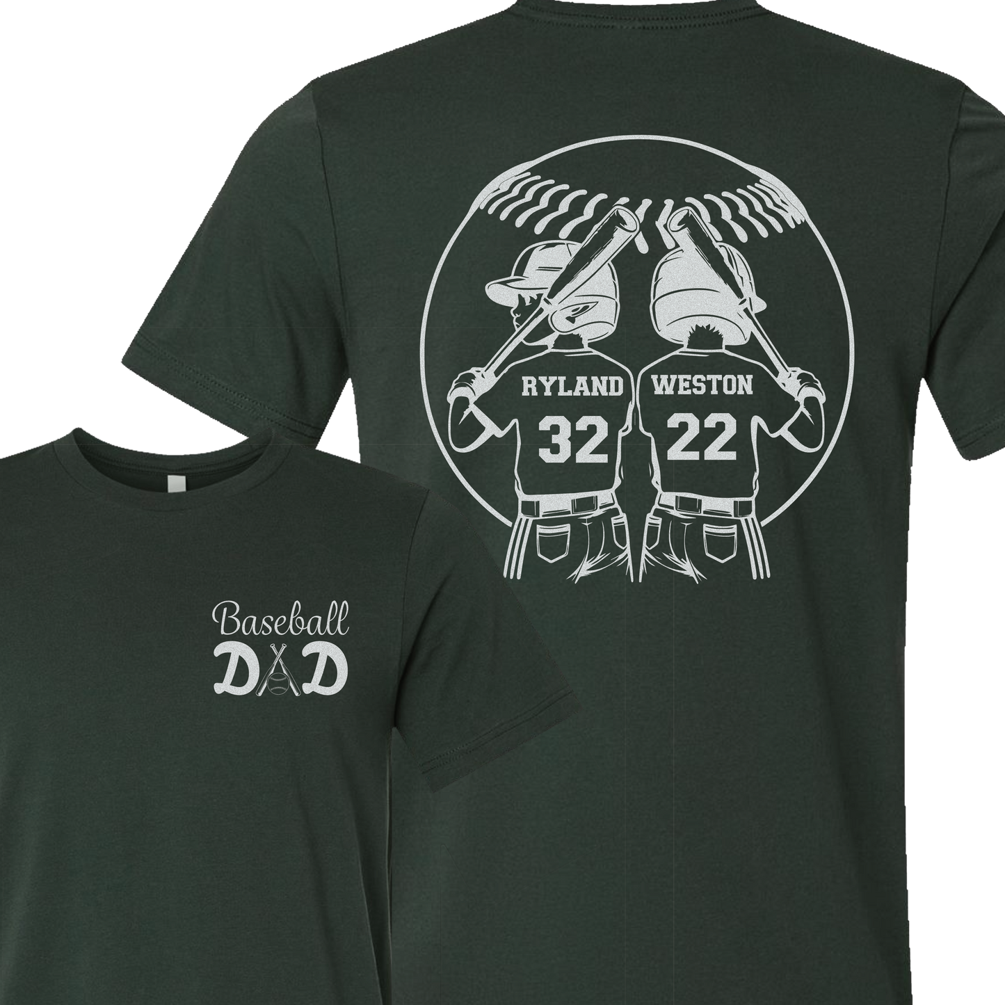 Personalized Baseball Mom, Baseball Dad Shirt