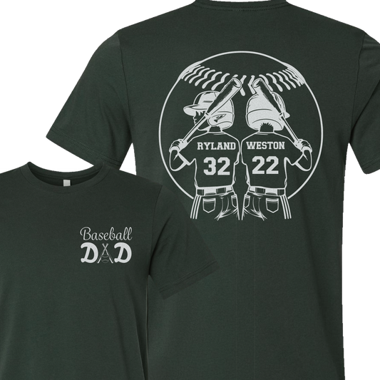 Personalized Baseball Mom, Baseball Dad Shirt