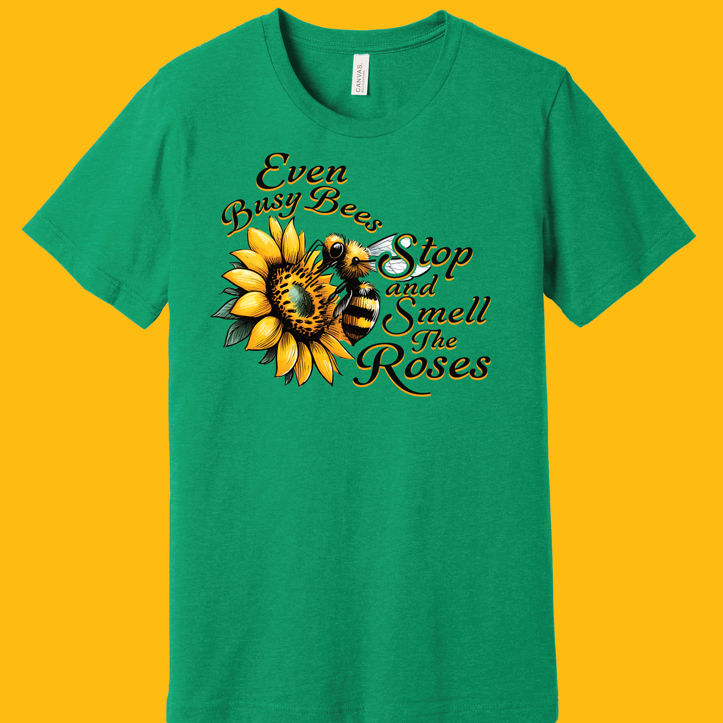 Even Busy Bees Stop and Smell the Roses