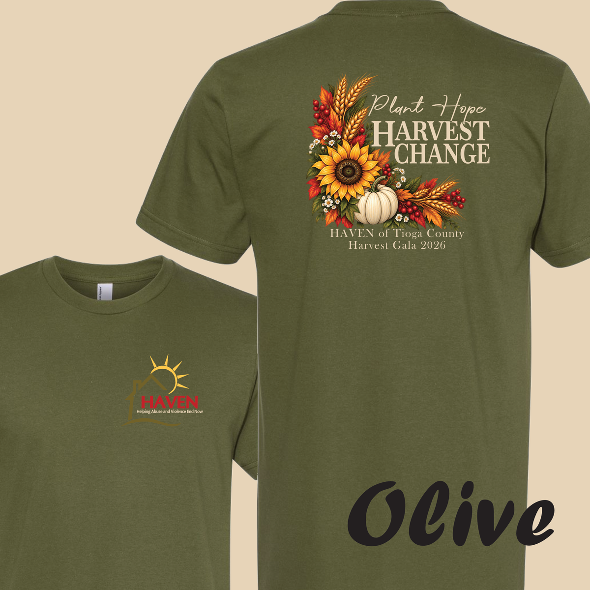 Plant Hope Harvest Change Front Logo T-shirt