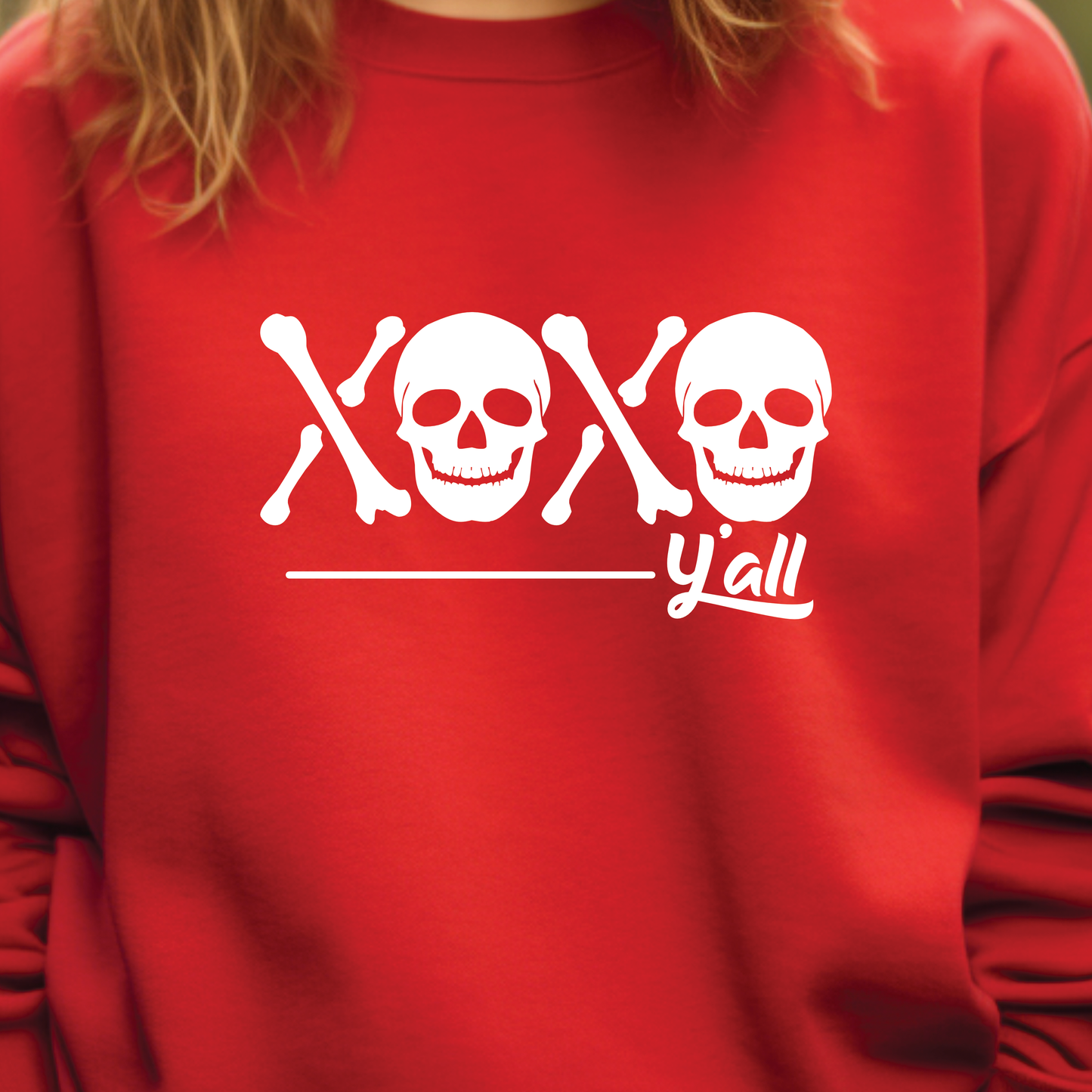 XOXO Yall Skull Valentine Sweatshirt