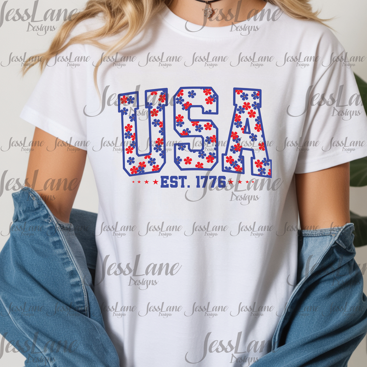 USA EST 1775 Floral Shirt