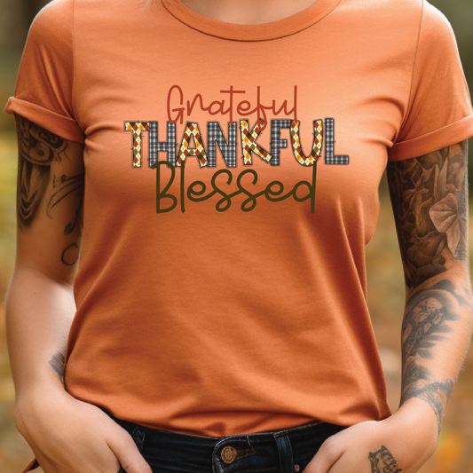 Grateful Thankful Blessed T-shirt