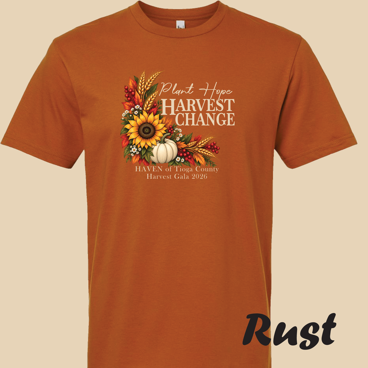 Plant Hope Harvest Change Front only T-shirt