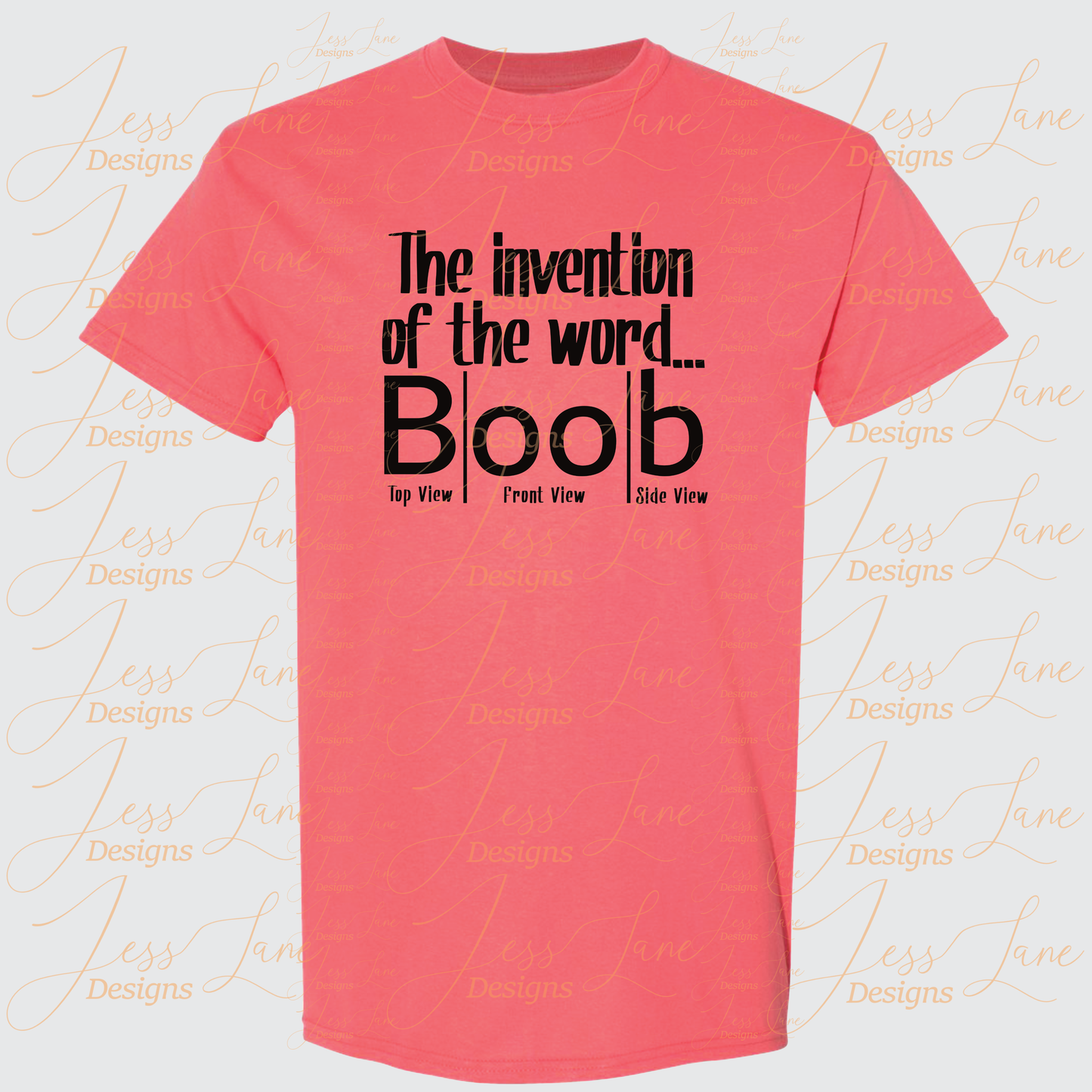 The Invention of the word Boob Shirt