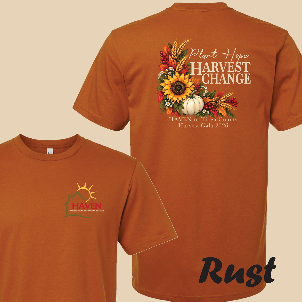 Plant Hope Harvest Change Front Logo T-shirt