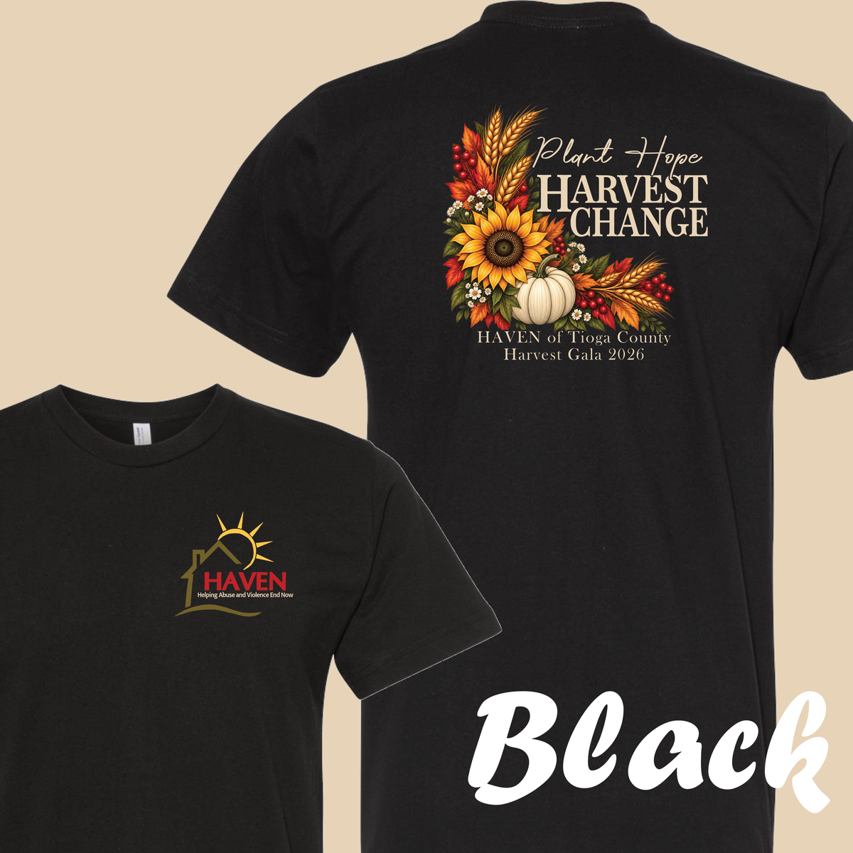 Plant Hope Harvest Change Front Logo T-shirt