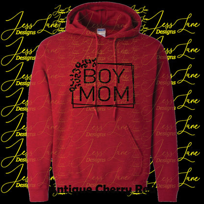 Boy Mom Leopard Hoodie