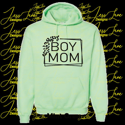 Boy Mom Leopard Hoodie